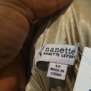 Nanette Lepore Shimmering Cream Midi Dress